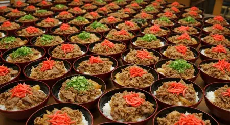 吉野家の牛丼(並・453円)を 約98杯!
